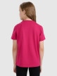 mini: Dziewczęcy t-shirt z nadrukiem 4F 4FJWAW25TTSHF2388 - różowy (4)