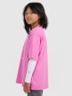 mini: Dziewczęcy t-shirt oversize z nadrukiem 4F 4FJWAW25TTSHF2395 - różowy (3)