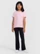 mini: Dziewczęcy t-shirt z nadrukiem 4F 4FJWAW25TTSHF2396 - różowy (2)