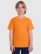  4F JUNIOR Chłopięcy tshirt z nadrukiem 4F 4FJWAW25TTSHM2415  pomarańczowy Pomarańczowy