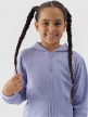 mini: Dziewczęca bluza dresowa rozpinana z kapturem 4F 4FJWMM00TSWSF1315 - niebieska (3)