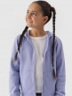 mini: Dziewczęca bluza dresowa rozpinana z kapturem 4F 4FJWMM00TSWSF1315 - niebieska (4)