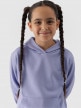 mini: Dziewczęca bluza dresowa nierozpinana z kapturem 4F 4FJWMM00TSWSF1316 - niebieska (2)