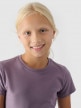 mini: Dziewczęcy t-shirt basic 4F 4FJWMM00TTSHF1658 - fioletowy (3)