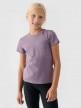  4F JUNIOR Dziewczęcy tshirt basic 4F 4FJWMM00TTSHF1658  fioletowy Fioletowy
