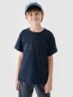 mini: Chłopięcy t-shirt z nadrukiem 4F 4FJWMM00TTSHM2331 - granatowy (1)