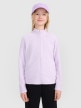  4F JUNIOR Dziewczęcy polar rozpinany 4F 4FJWSS25TFLEF386  fioletowy Fioletowy