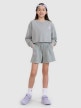 mini: Dziewczęca bluza dresowa bez kaptura nierozpinana 4F 4FJWSS25TSWSF1504 - szara (3)
