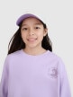 mini: Dziewczęca bluza dresowa bez kaptura nierozpinana 4F 4FJWSS25TSWSF1504 - fioletowa (2)