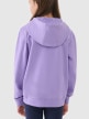 mini: Dziewczęca bluza dresowa rozpinana z kapturem 4F 4FJWSS25TSWSF1706 - fioletowa (5)