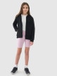 mini: Dziewczęca bluza dresowa rozpinana z kapturem 4F 4FJWSS25TSWSF1706 - czarna (5)