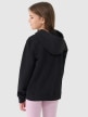 mini: Dziewczęca bluza dresowa rozpinana z kapturem 4F 4FJWSS25TSWSF1706 - czarna (6)