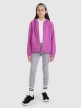 mini: Dziewczęca bluza dresowa rozpinana z kapturem 4F 4FJWSS25TSWSF1706 - fioletowa (5)
