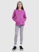 mini: Dziewczęca bluza dresowa rozpinana z kapturem 4F 4FJWSS25TSWSF1706 - fioletowa (3)