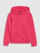mini: Dziewczęca bluza dresowa rozpinana z kapturem 4F 4FJWSS25TSWSF1706 - różowa (7)