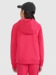 mini: Dziewczęca bluza dresowa rozpinana z kapturem 4F 4FJWSS25TSWSF1706 - różowa (5)