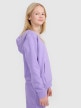 mini: Dziewczęca bluza dresowa nierozpinana z kapturem 4F 4FJWSS25TSWSF1707 - fioletowa (3)