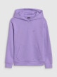 mini: Dziewczęca bluza dresowa nierozpinana z kapturem 4F 4FJWSS25TSWSF1707 - fioletowa (6)