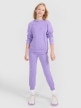 mini: Dziewczęca bluza dresowa nierozpinana z kapturem 4F 4FJWSS25TSWSF1707 - fioletowa (5)