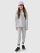 mini: Dziewczęca bluza dresowa nierozpinana z kapturem 4F 4FJWSS25TSWSF1707 - szara (2)