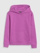mini: Dziewczęca bluza dresowa nierozpinana z kapturem 4F 4FJWSS25TSWSF1707 - fioletowa (6)