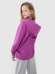 mini: Dziewczęca bluza dresowa z kapturem rozpinana 4F 4FJWSS25TSWSF1853 - fioletowa (5)