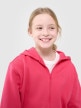 mini: Dziewczęca bluza dresowa z kapturem rozpinana 4F 4FJWSS25TSWSF1853 - różowa (3)