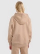 mini: Dziewczęca bluza dresowa z kapturem rozpinana 4F 4FJWSS25TSWSF1853 - beżowa (6)