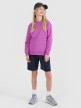 mini: Dziewczęca bluza dresowa nierozpinana bez kaptura 4F 4FJWSS25TSWSF1854 - fioletowa (5)