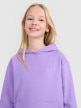mini: Dziewczęca bluza dresowa nierozpinana bez kaptura 4F 4FJWSS25TSWSF1854 - fioletowa (2)