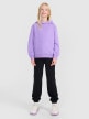 mini: Dziewczęca bluza dresowa nierozpinana bez kaptura 4F 4FJWSS25TSWSF1854 - fioletowa (5)