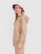 mini: Dziewczęca bluza dresowa nierozpinana bez kaptura 4F 4FJWSS25TSWSF1854 - beżowa (3)