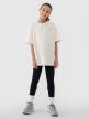mini: Dziewczęcy t-shirt oversize 4F 4FJWSS25TTSHF1851 - beżowy (3)