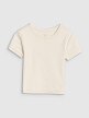 mini: Dziewczęcy top basic t-shirt 4F 4FJWSS25TTSHF1852 - beżowy (5)