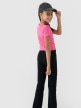 mini: Dziewczęcy top basic t-shirt 4F 4FJWSS25TTSHF1852 - różowy (4)