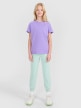 mini: Dziewczęcy t-shirt z nadrukiem 4F 4FJWSS25TTSHF2176 - fioletowy (4)