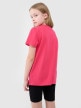 mini: Dziewczęcy t-shirt z nadrukiem 4F 4FJWSS25TTSHF2176 - różowy (4)