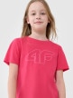 mini: Dziewczęcy t-shirt z nadrukiem 4F 4FJWSS25TTSHF2176 - różowy (3)