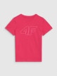 mini: Dziewczęcy t-shirt z nadrukiem 4F 4FJWSS25TTSHF2176 - różowy (5)