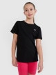 mini: Dziewczęcy t-shirt basic 4F 4FJWSS25TTSHF2177 - czarny (1)