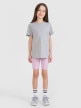 mini: Dziewczęcy t-shirt basic 4F 4FJWSS25TTSHF2177 - szary (2)