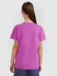 mini: Dziewczęcy t-shirt basic 4F 4FJWSS25TTSHF2177 - fioletowy (3)