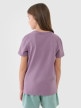 mini: Dziewczęcy t-shirt basic 4F 4FJWSS25TTSHF2177 - fioletowy (2)