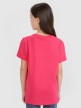 mini: Dziewczęcy t-shirt basic 4F 4FJWSS25TTSHF2177 - różowy (4)