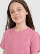 mini: Dziewczęcy t-shirt basic 4F 4FJWSS25TTSHF2177 - różowy (3)