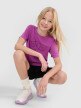 mini: Dziewczęcy t-shirt z nadrukiem 4F 4FJWSS25TTSHF2327 - fioletowy (2)