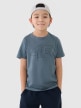  4F JUNIOR Chłopięcy tshirt z nadrukiem 4F 4FJWSS25TTSHM2179  niebieski Niebieski