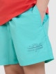 mini: Chłopięce spodenki plażowe 4F 4FJWSS25UBDSM117 - turkusowe (3)