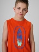 mini: Chłopięca koszulka bez rękawów z nadrukiem 4F 4FJWSS26TSLEM294 - czerwona (3)
