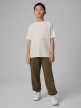 mini: Chłopięce spodnie dresowe joggery 4F 4FJWSS26TTROM1437 - khaki (5)